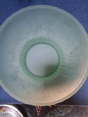 Frosted Green Glass Bowl